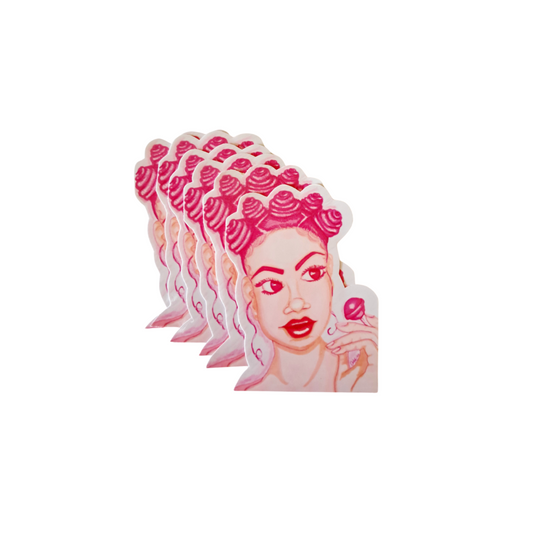 Pink Candy Girl Sticker