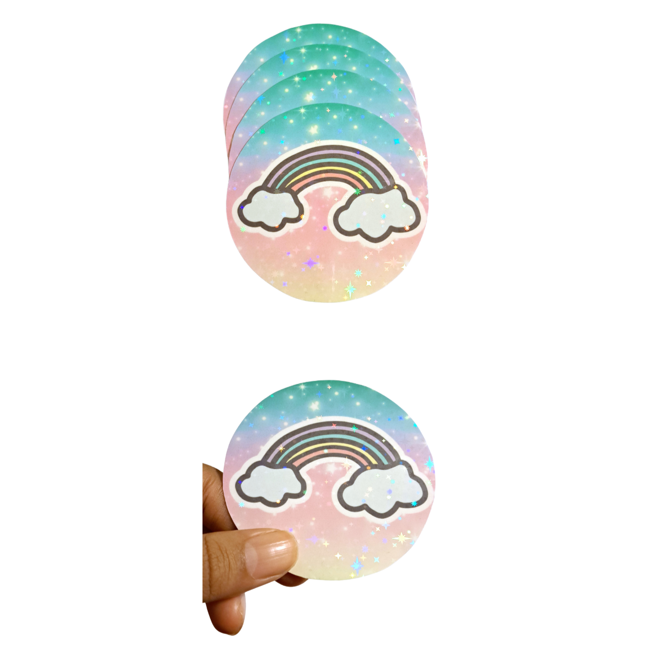 Rainbow Clouds Sticker